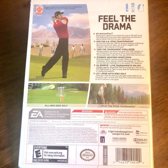 Tiger Woods PGA Tour 10 Wii Game - Picture 2 of 5